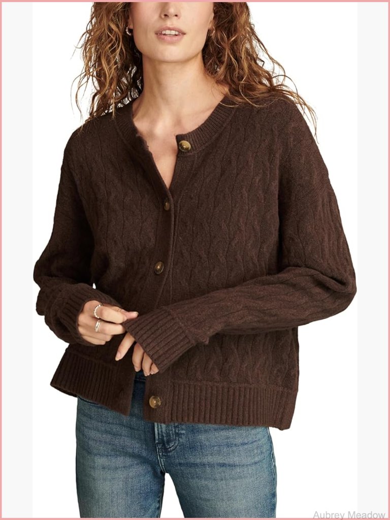 Slouchy Cropped Cardigan - Button Front, Soft Blend